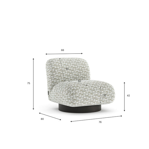 Křeslo Onde s otočnou základnou