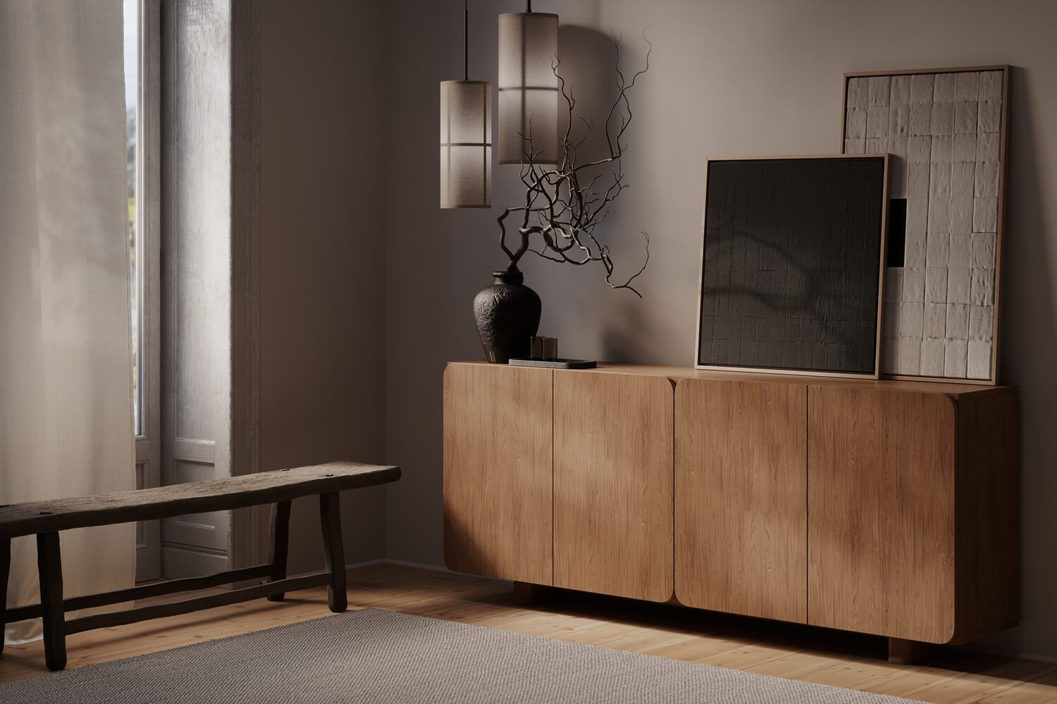 Velká komoda Elio - dub Casella