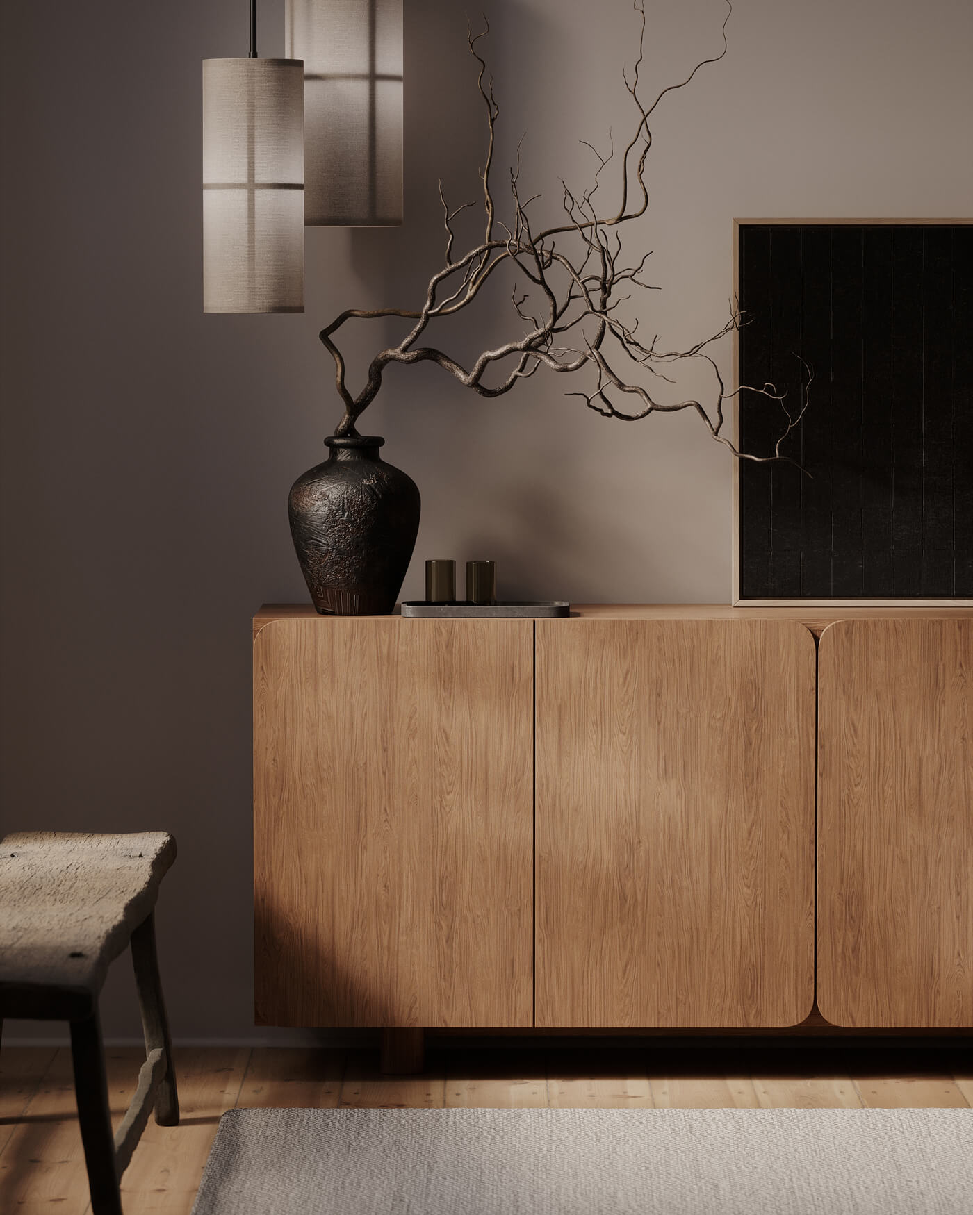 Velká komoda Elio - dub Casella