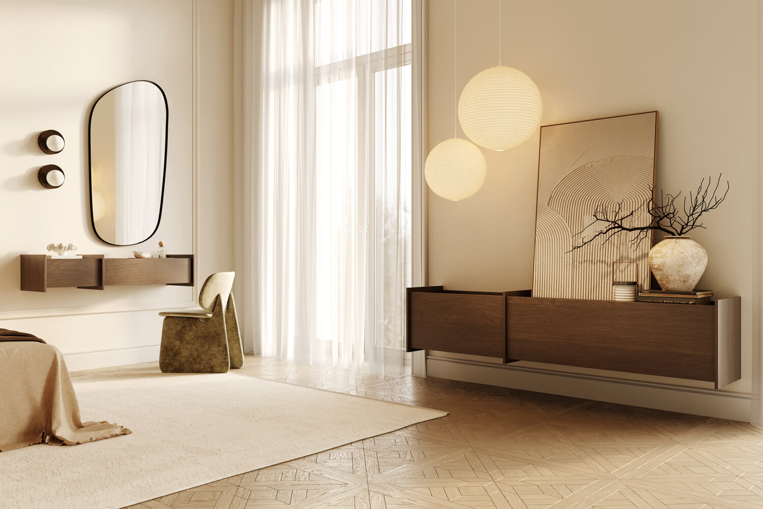 Závěsná TV skříňka Clea - dub Dunin