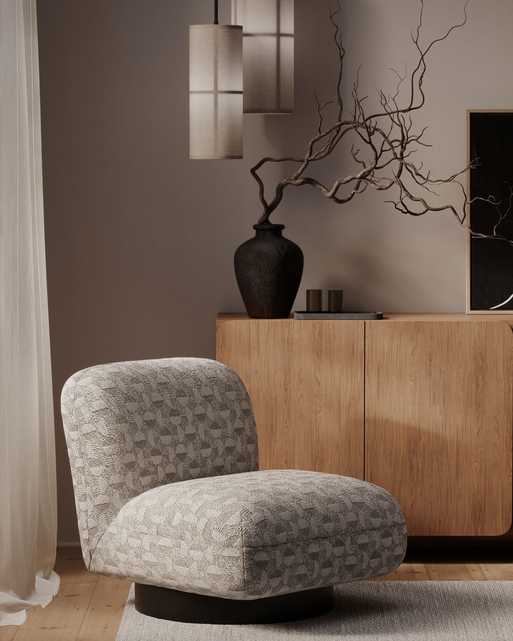 Křeslo Onde s otočnou základnou