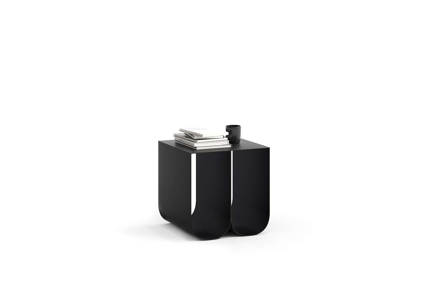 Dekorativní stůl KOVU - matně černý