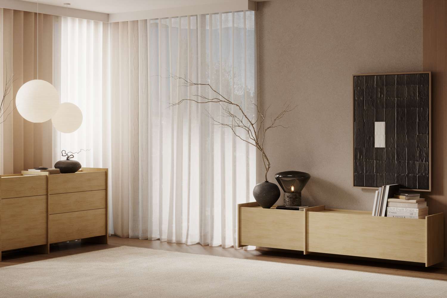 Závěsná TV skříňka Clea - dub Gaja