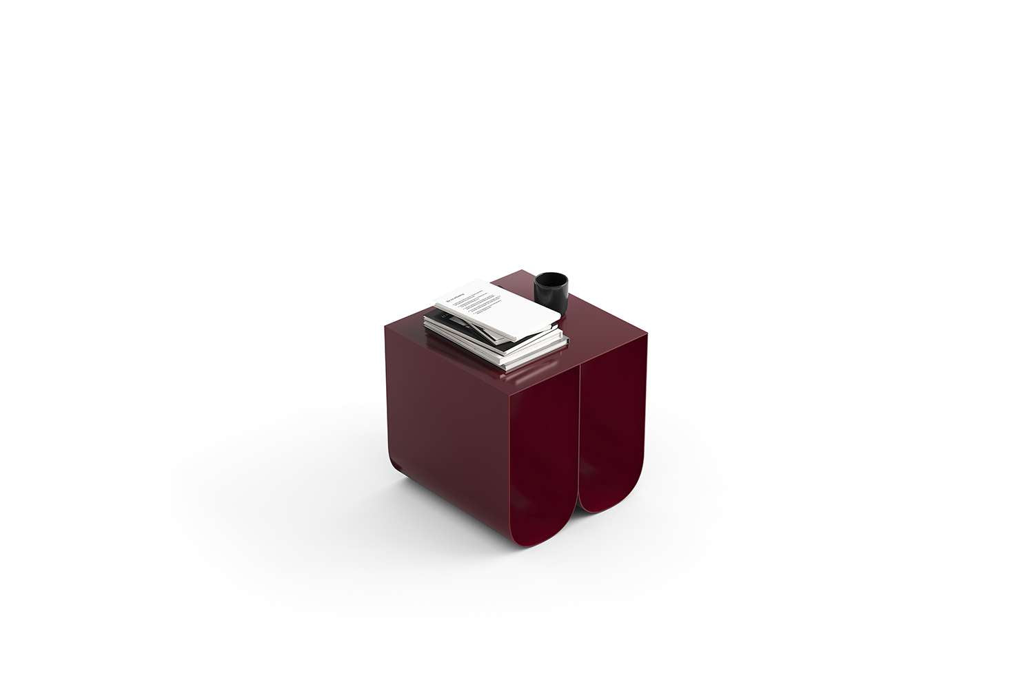 Dekorativní stůl KOVU - vínový