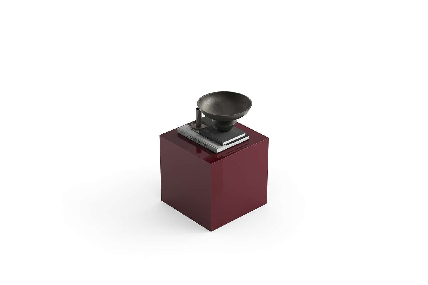 Odkládací stolek KOVU - vínový