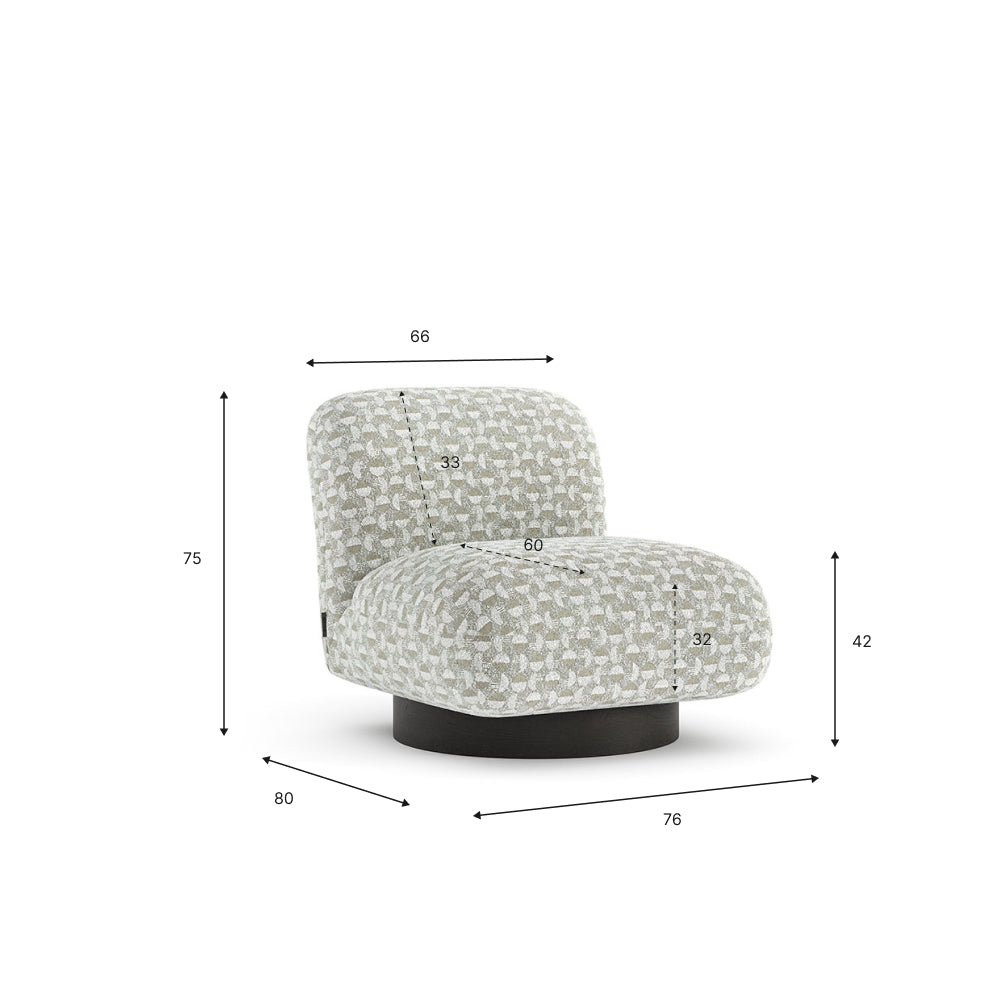 Křeslo Onde s otočnou základnou